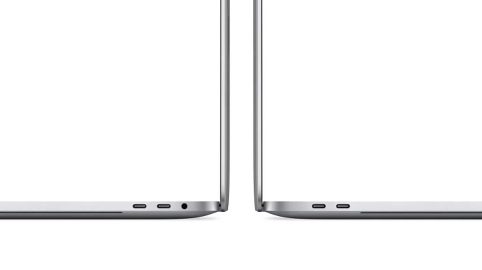 MacBook Pro de 16 polegadas tem apenas quatro USB e nada mais — Foto: Divulgação/Apple