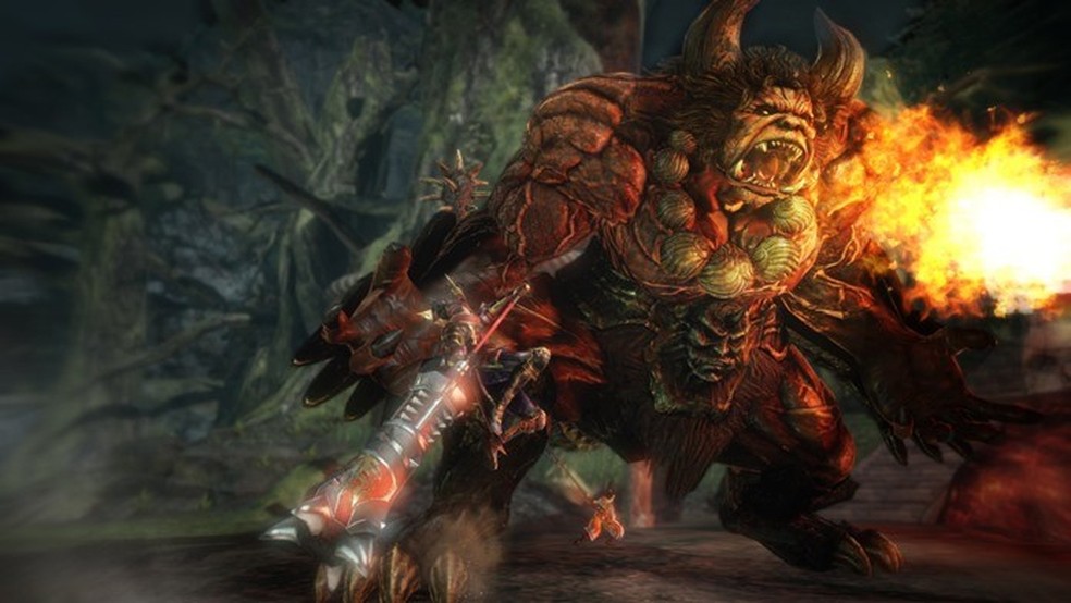 Toukiden se inspira em games como Monster Hunter, mas possui história original (Foto: Divulgação) — Foto: TechTudo