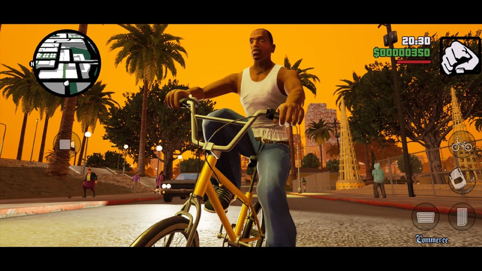 GTA: San Andreas - The Definitive Edition traz a clássica aventura em mundo aberto de C.J. remasterizada nos smartphones — Foto: Reprodução/Google Play Store