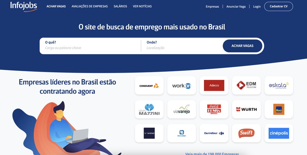 Infojobs está entre melhores sites de emprego — Foto: Reprodução/TechTudo