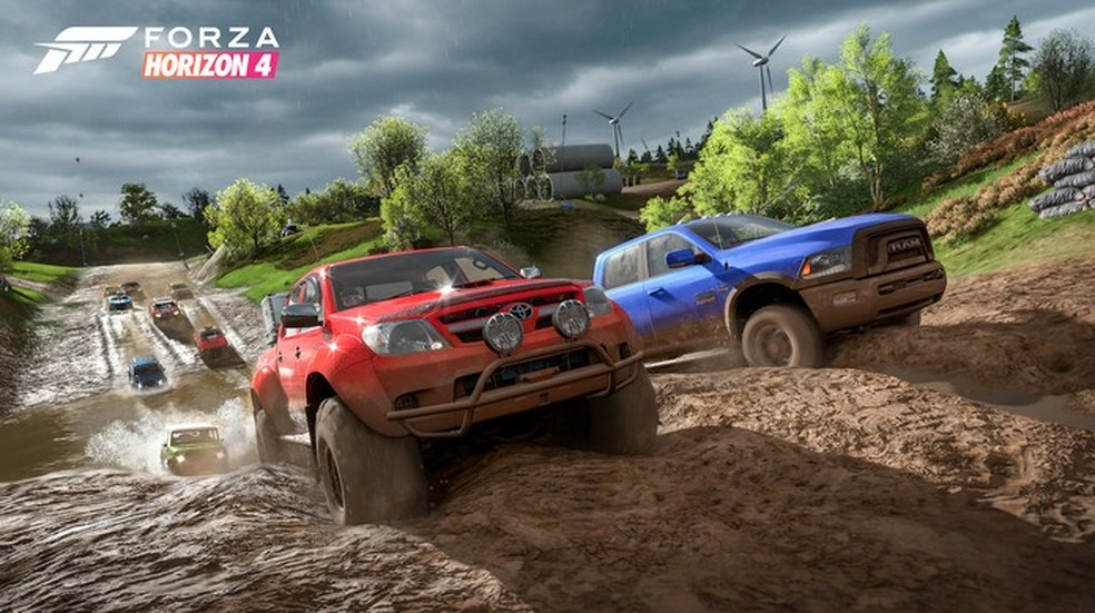 Forza Horizon 4  tem o conceito de estações do ano que acompanham a vida real — Foto: Divulgação/Playground Games