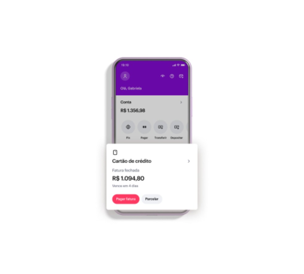 Como parcelar fatura do cartão de crédito Nubank no app? — Foto: Reprodução/Nubank