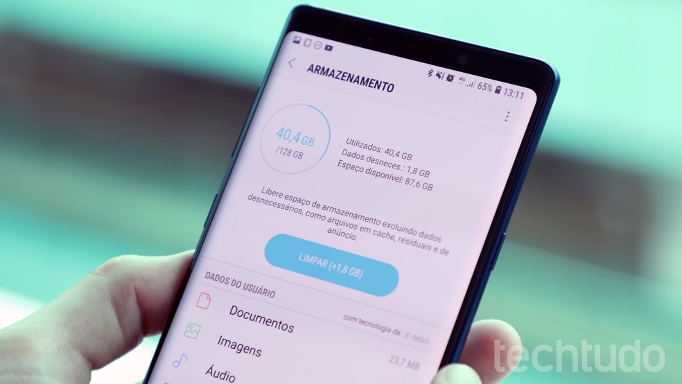 Samsung Galaxy Note 9 possui edições com armazenamento de 128 GB e 512 GB — Foto: Bruno De Blasi/TechTudo