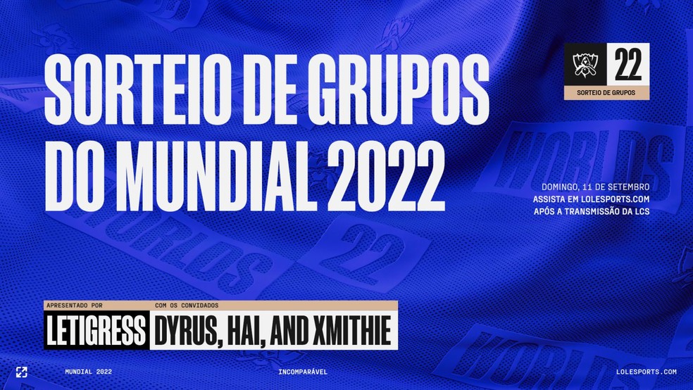 Sorteio de Grupos do Mundial 2022 ocorre neste domingo (11) após final da LCS — Foto: Divulgação/Riot Games