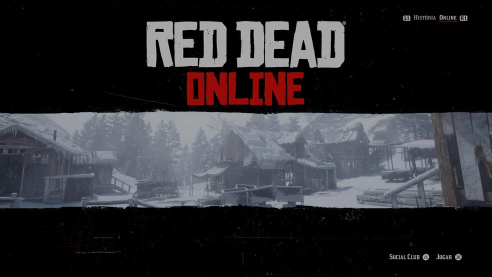 Menu para acessar Red Dead Online — Foto: Reprodução/Igor Oliveira