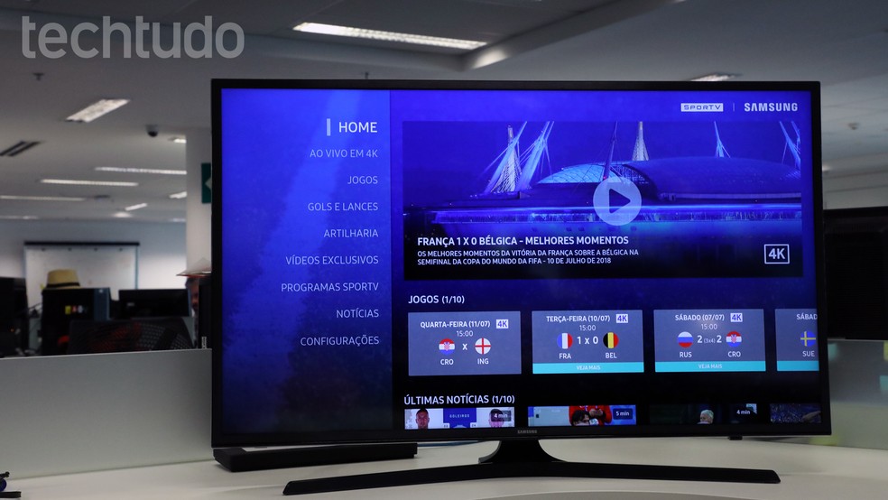 Novas TVs da Samsung chegarão ao consumidor com o antivírus McAfee instalado — Foto: Yuri Hildebrand/TechTudo