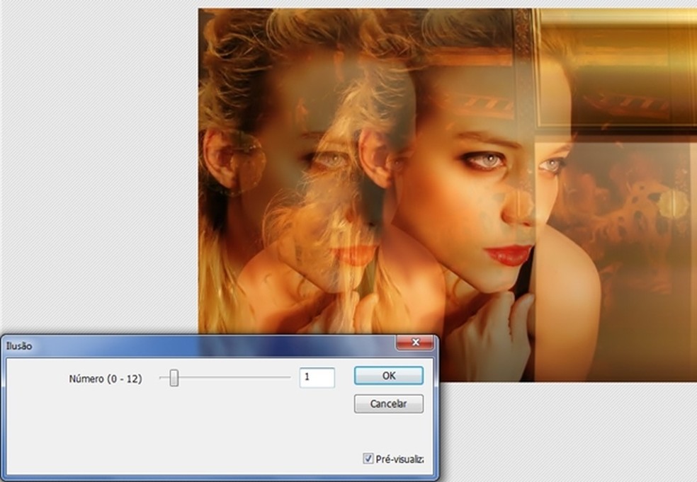 Box e pré-visualização do filtro 'Ilusão' (Foto: Reprodução/ Raquel Freire) — Foto: TechTudo