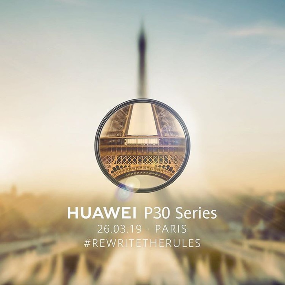Convite da Huawei para o lançamento do Huawei P30 — Foto: Divulgação/Huawei