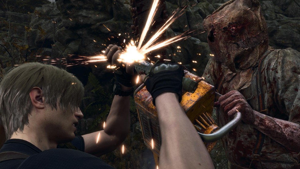 Resident Evil 4 é um clássico da Capcom relançado em 2023 — Foto: Reprodução/Luiza M. Martins