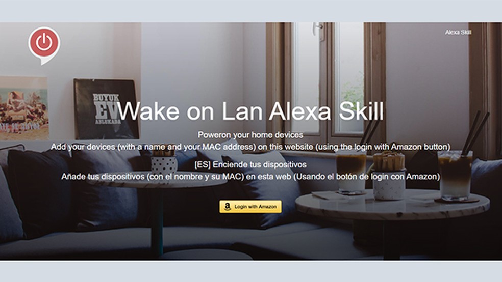 Site Wake on Lan Alexa Skill — Foto: Jonathan Lamim/TechTudo