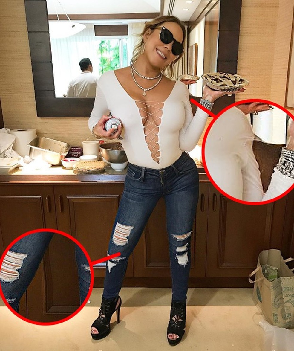 Mariah Carey é acusada de usar Photoshop — Foto: Reprodução/Instagram