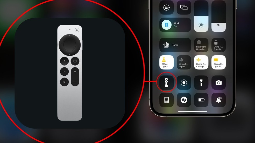 Apple TV Remote na Central de Controle do iPhone — Foto: Reprodução/Apple