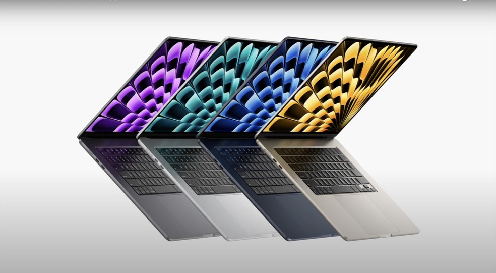 Novo MacBook Air foi apresentado na WWDC 2023. — Foto: Reprodução/Apple