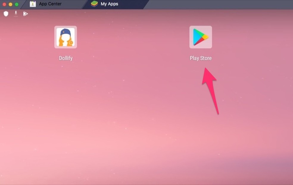 Ação para abrir a Google Play no simulador de Android BlueStacks — Foto: Reprodução/Marvin Costa