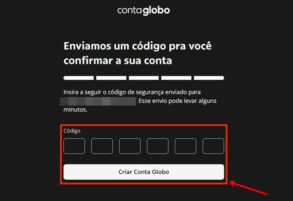 Código correto recebido precisa ser preenchido para você poder assistir a Fortaleza x Palmeiras ao vivo e online — Foto: Reprodução/Gabriela Andrade