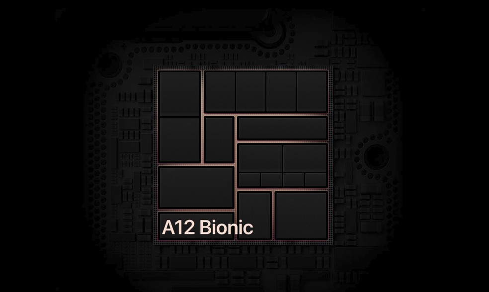 A12 Bionic é um hexa-core com mais quatro núcleos de GPU e outros oito para Neural Engine — Foto: Divulgação/Apple