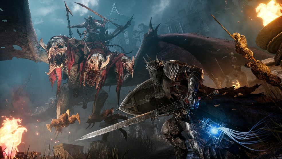 Lords of the Fallen promete lutas colossais, história profunda e muitos desafios — Foto: Reprodução/Steam 