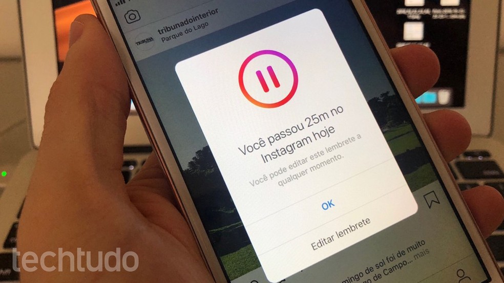 Recurso do Instagram permite controlar o tempo de uso da rede social — Foto: Helito Beggiora/TechTudo