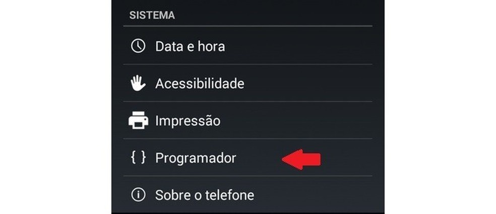 Android com modo programador ativado (Foto: Reprodução/Raquel Freire) — Foto: TechTudo