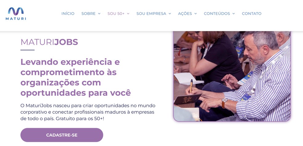 Maturijobs está entre sites de emprego  — Foto: Reprodução/TechTudo