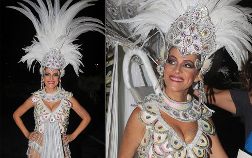 Ingrid Guimarães no desfile da Imperatriz