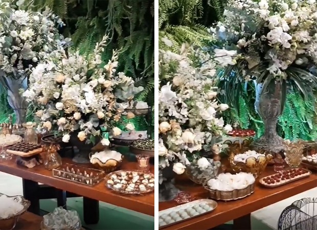 Detalhes da decoração do casamento de Viviane Araújo e Guilherme Militão (Foto: Reprodução Instagram)