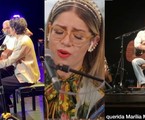 Gilberto Gil e Adriana Calcanhoto em Braga (Portugal) lembraram Marília Mendonça no palco; Nando Reis chorou ao falar da cantora em Natal (RN) | Reprodução