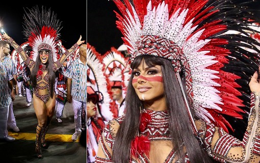 Viviane Araújo é rainha de bateria da Mancha Verde