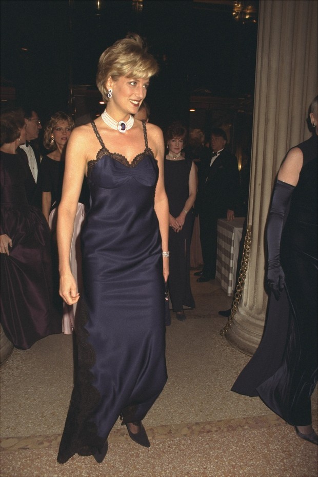 Diana, Princess of Wales at Costume Institute Gala at Metropolitan Museum of Art for a benefit ball.(Photo By: Richard Corkery/NY Daily News via Getty Images) (Foto: NY Daily News via Getty Images)