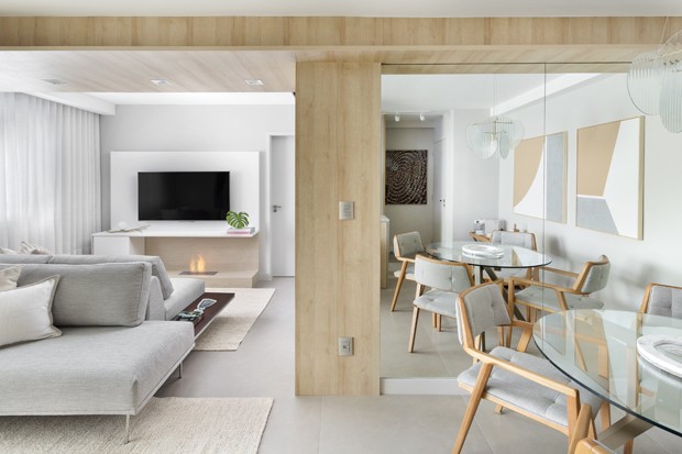 Apê de 70 m² tem integração, paleta neutra e muito conforto  (Foto: Eder Bruscagin)