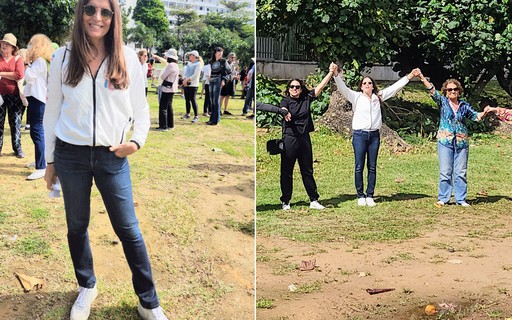 Malu Mader participa de "abraço coletivo" em defesa do Jardim de Alah