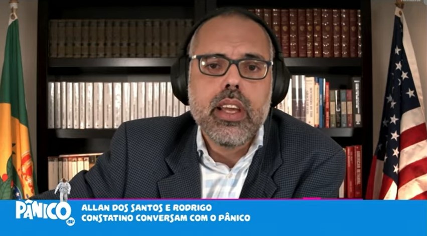 Allan dos Santos, que teve prisão determinada pelo ministro do STF Alexandre de Moraes, em entrevista à Jovem Pan.