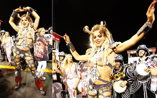 Sheila Mello é madrinha de bateria da Independente Tricolor