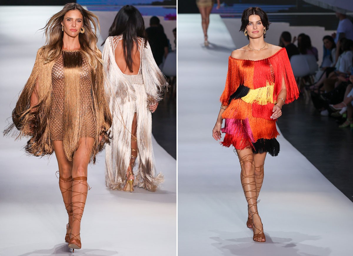 Fernanda Lima e Isabeli Fontana em desfile (Foto: Manuela Scarpa/Brazil News)