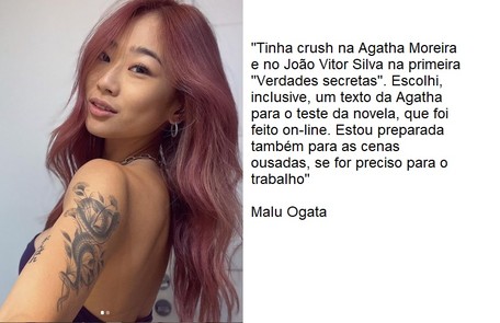 Descoberta pelo Tik Tok, a modelo Malu Ogata fará a sua estreia na produção e também trabalhará na agência Reprodução