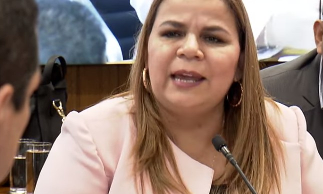 A deputada venezuelana María Iris Varela Rangel participa de reunião com parlamentares brasileiros nas dependências do Congresso Nacional, na última terça-feira (10)