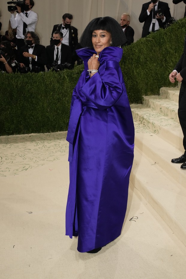 NEW YORK, NEW YORK - SEPTEMBER 13: Tracee Ellis Ross attends The 2021 Met Gala Celebrating In America: A Lexicon Of Fashion at Metropolitan Museum of Art on September 13, 2021 in New York City. (Photo by Jeff Kravitz/FilmMagic) (Foto: FilmMagic)