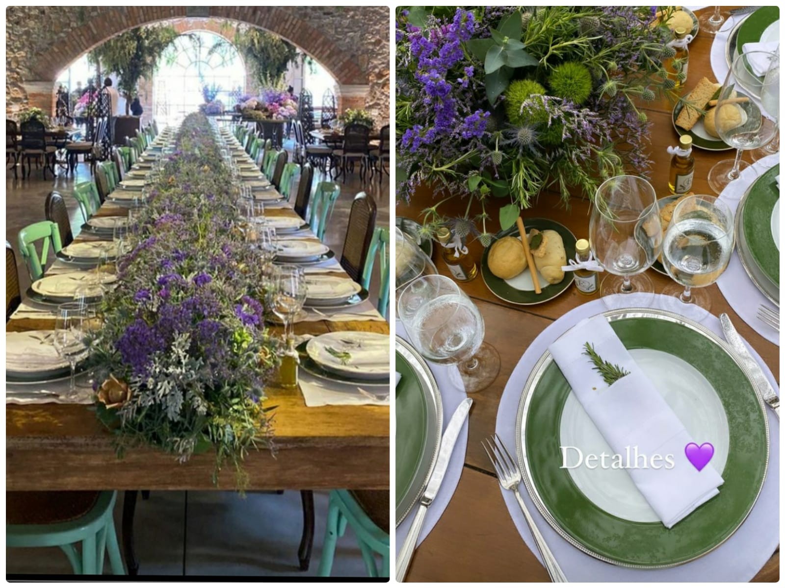 Detalhes da decoração do casamento de Carol Celico e Eduardo Scarpa (Foto: Reprodução/Instagram)