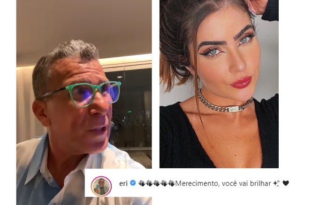 Eri Johnson também deixou suas felicitações à ex-BBB (Foto: Reprodução)