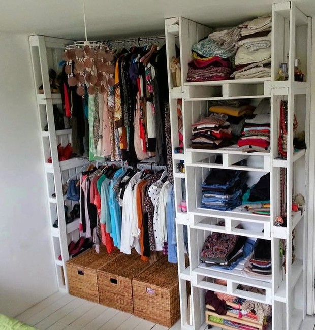 Closet de paletes (Foto: Reprodução/Pinterest)