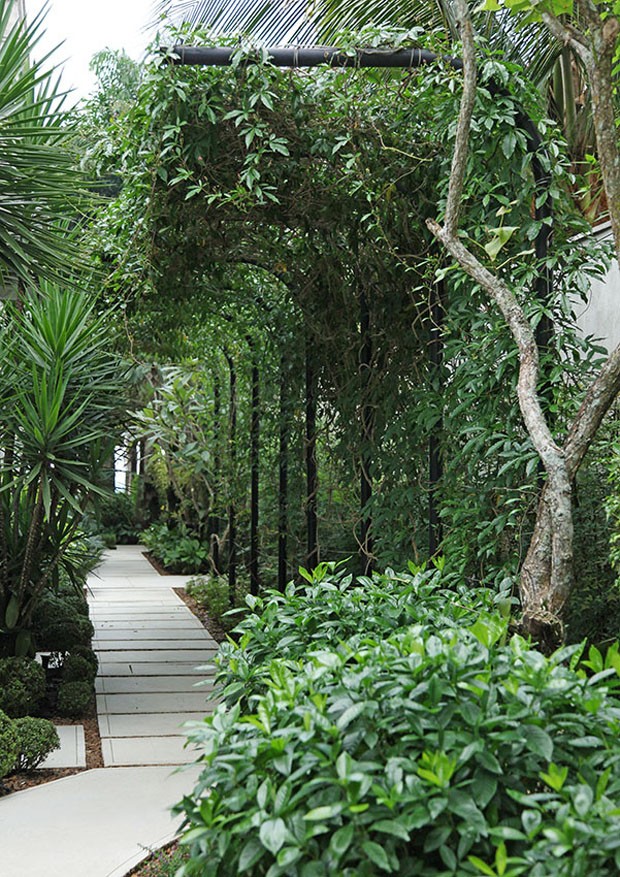 Jardim tropical a beira-mar projetado por Alex Hanazaki (Foto: Divulgação)