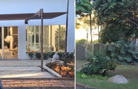 A casa em meio à natureza. À esquerda, a fachada Reprodução