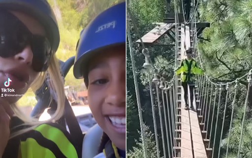 Kim Kardashian tem dia radical com a filha e sofre em ponte móvel: "Chorei em cada passo"