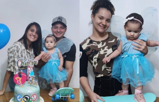 Bebê ganha festa de mêsversário com tema Fadinha do Skate (Foto: Arquivo Pessoal)