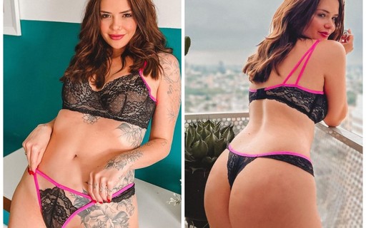 Marcela Mc Gowan faz charme com lingerie rendada