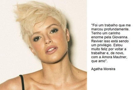 Agatha Moreira retorna no papel de Giovanna  Reprodução