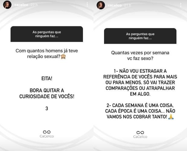 Carol Celico responde a seguidores (Foto: Reprodução/Instagram)