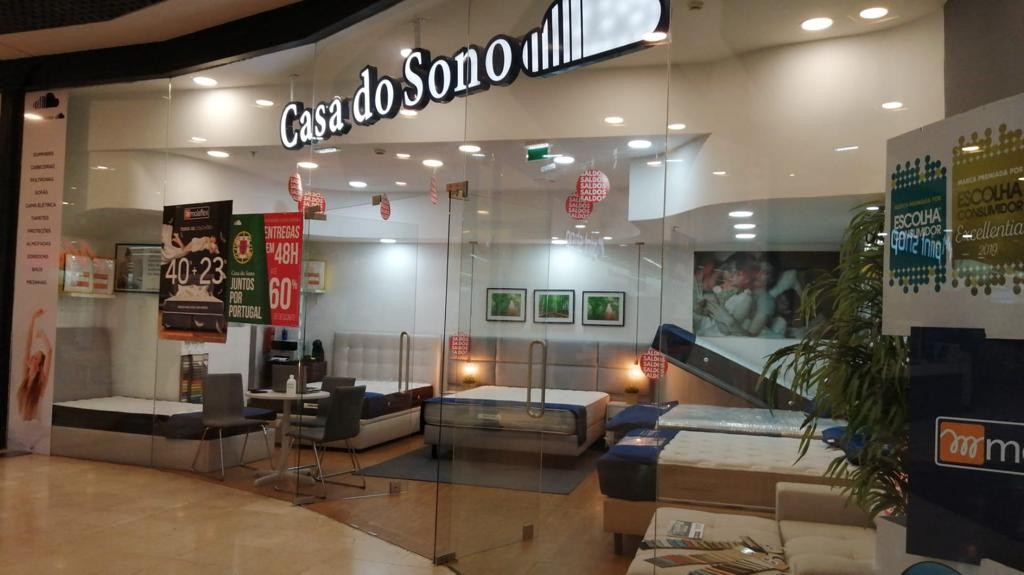 Filial da Casa do Sono em um shopping do Porto, em Portugal