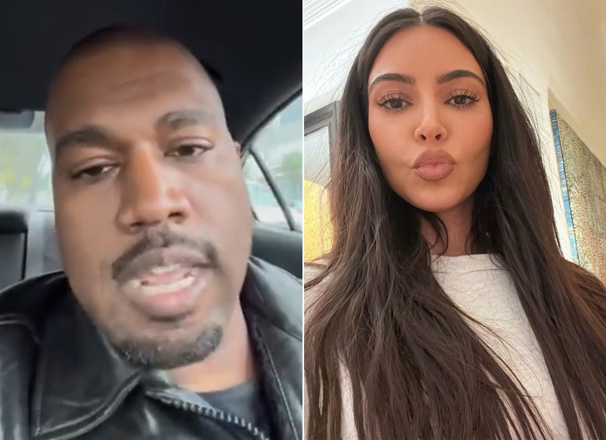 Kanye West e Kim Kardashian (Foto: Reprodução / Instagram)