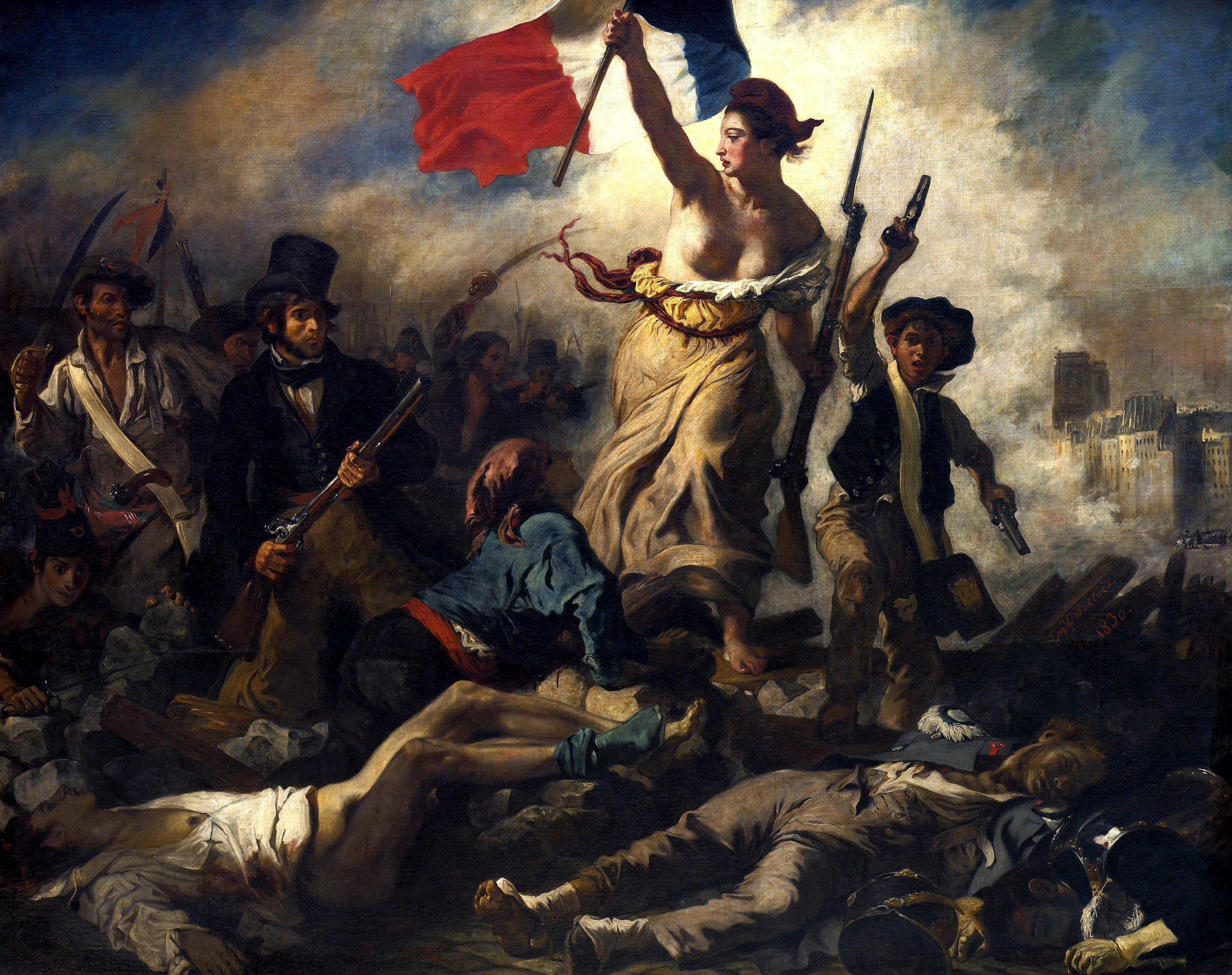 A Liberdade guiando o povo, de Eugène Delacroix (Foto: Wikimedia Commons)